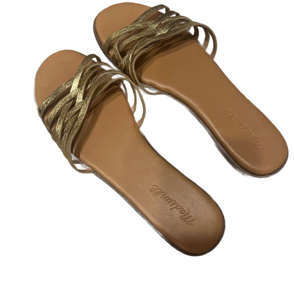 Madewell Gold Slide Sandals
